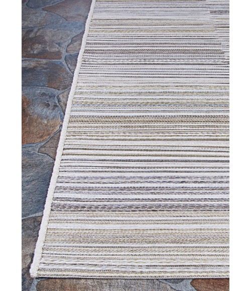 Couristan Cape Shoreham 2' x 4' Ivory/Charcoal Area Rug