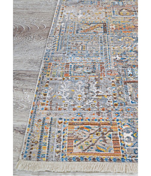 Couristan Halli Skyblu-Stone-Mlt H708/1100 9 ft. X 12 ft. Rectangle Rug