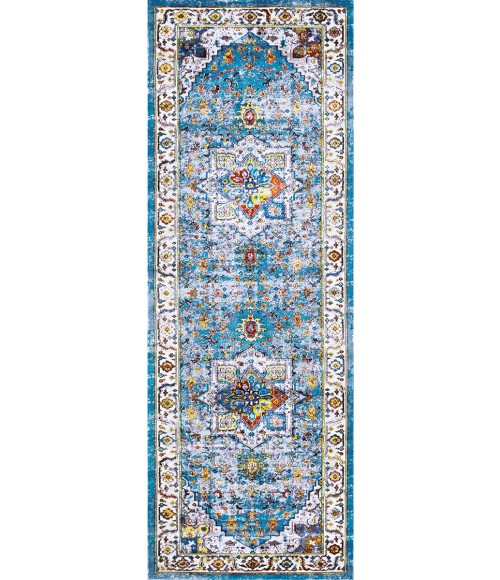 Gypsy Area Rug Couristan Gypsy Ely 4' x 6' Aqua/Multi/Ivory Area Rug