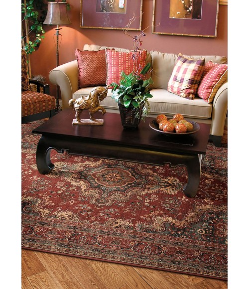 Couristan Old World Classic  Kashkai 6' x 9' Burgundy  Area Rug