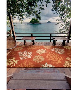 Couristan Outdoor Escape Anchorbend Ocean Blue Area Rug 7 ft. 10 in. X 7 in.10 in. Round