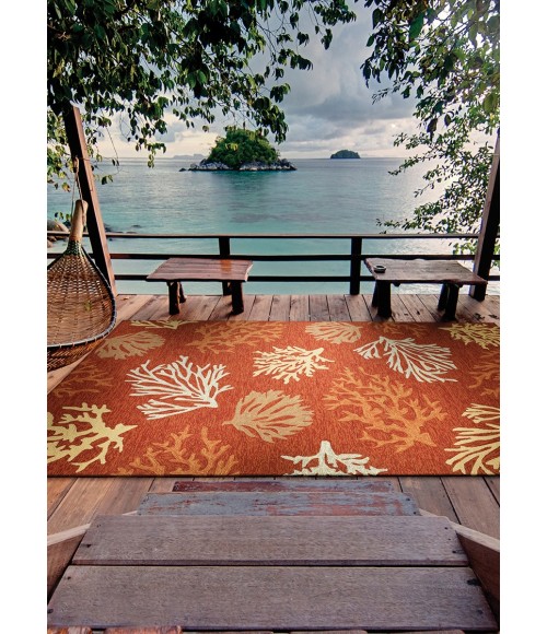 Couristan Outdoor Escape Pacific Heights 5' x 8' Ocean Area Rug