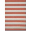 Couristan Afuera Yacht Club Pumpkin/Ivory Area Rug 2 ft. 2 X 11 ft. 9 Rectangle
