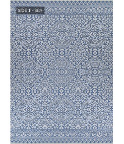 Couristan Outdurables Flower Festiva Lsea & Dune Area Rug 2 ft. 3 X 11 ft. 9 Rectangle