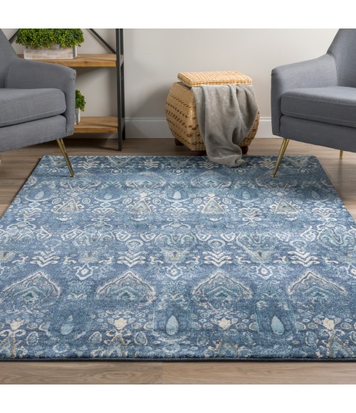 Dalyn Geneva GV315 Navy Area Rug 5 ft. 3 in. X 7 ft. 7 in. Rectangle
