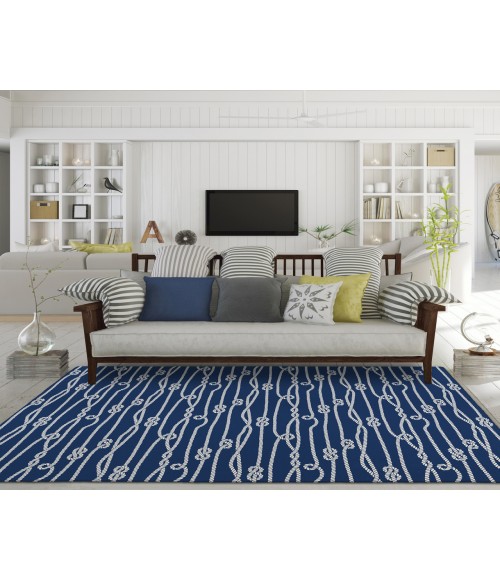 Dalyn Indoor/Outdoor Harbor HA7 Navy Washable 2'6" x 3'10" Rug