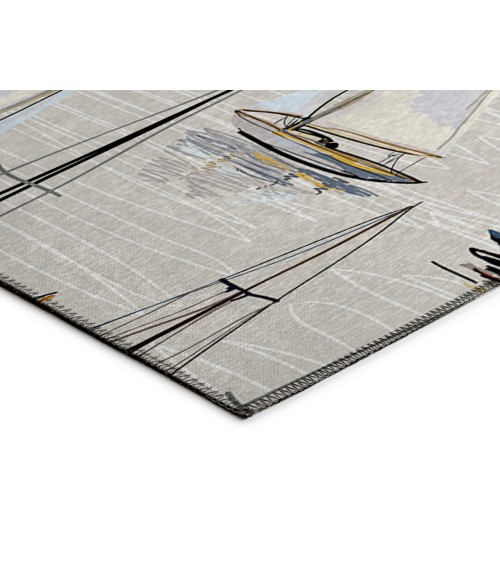 Dalyn Indoor/Outdoor Harbor HA8 Ivory Washable 2'6" x 3'10" Rug