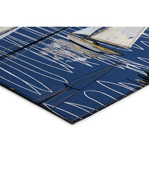 Dalyn Indoor/Outdoor Harbor HA8 Navy Washable 2'6" x 3'10" Rug