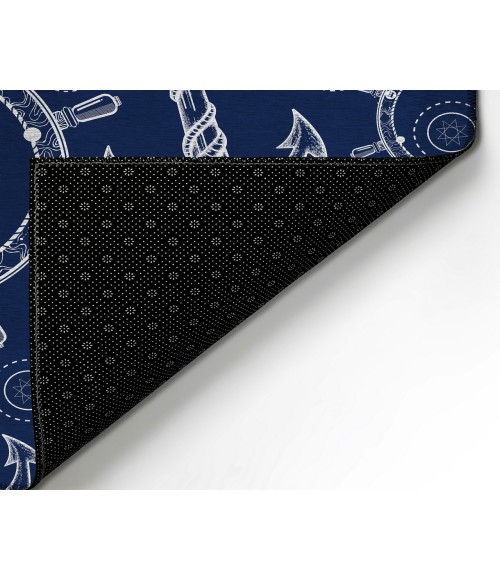 Dalyn Indoor/Outdoor Harbor HA9 Navy Washable 2'6" x 3'10" Rug