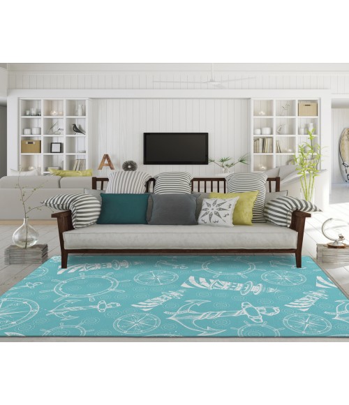 Dalyn Indoor/Outdoor Harbor HA9 Ocean Washable 2'6" x 3'10" Rug