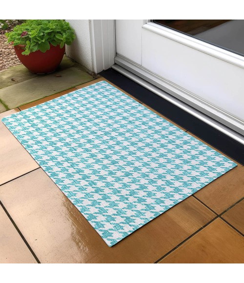 Dalyn Indoor/Outdoor Hinton HN1 Aqua Washable 10' x 10' Rug