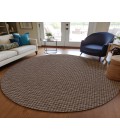 Dalyn Indoor/Outdoor Hinton HN1 Chocolate Washable 6' x 6' Rug