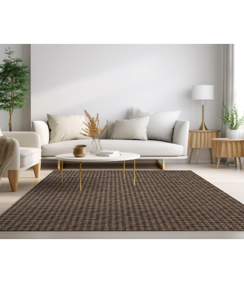 Dalyn Indoor/Outdoor Hinton HN1 Chocolate Washable 5' x 7'6" Rug