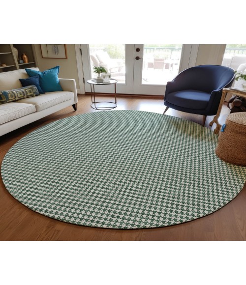Dalyn Indoor/Outdoor Hinton HN1 Green Washable 4' x 4' Rug