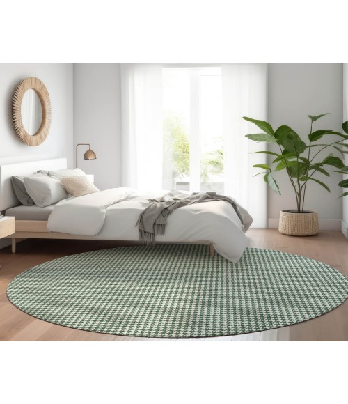 Dalyn Indoor/Outdoor Hinton HN1 Green Washable 4' x 4' Rug