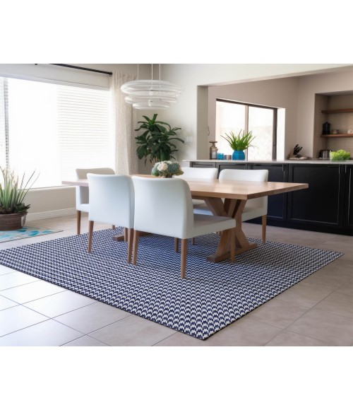 Dalyn Indoor/Outdoor Hinton HN1 Navy Washable 8' x 10' Rug
