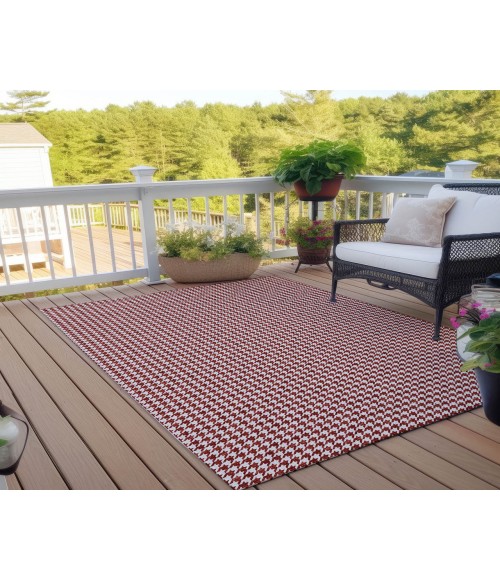 Dalyn Indoor/Outdoor Hinton HN1 Red Washable 3' x 5' Rug