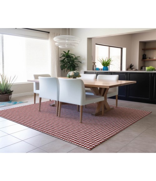 Dalyn Indoor/Outdoor Hinton HN1 Red Washable 3' x 5' Rug