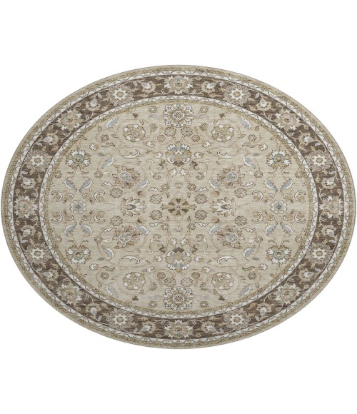 Dalyn Luxury Washable Hatay HY1 Beige 8' x 8' Round Rug