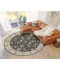 Dalyn Luxury Washable Hatay HY1 Black 8' x 8' Round Rug