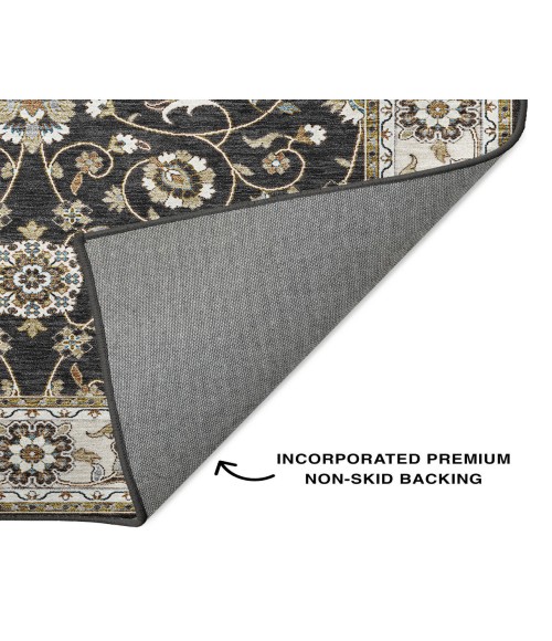 Dalyn Luxury Washable Hatay HY1 Black 3' x 5' Rug