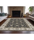 Dalyn Luxury Washable Hatay HY1 Black 3' x 5' Rug