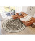 Dalyn Luxury Washable Hatay HY1 Chocolate 8' x 8' Round Rug