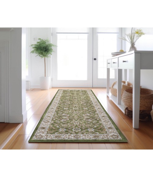 Dalyn Luxury Washable Hatay HY1 Olive 2'3" x 7'6" Runner Rug