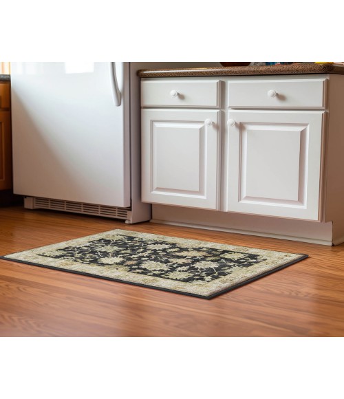 Dalyn Luxury Washable Hatay HY2 Black 1'8" x 2'6" Rug