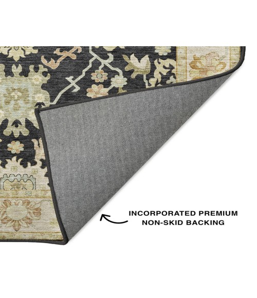 Dalyn Hatay Rug Dalyn Luxury Washable Hatay HY2 Black 10' x 14' Rug