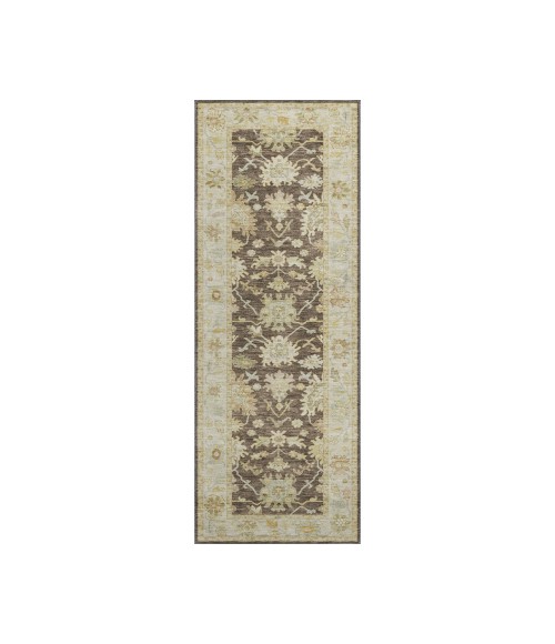 Dalyn Luxury Washable Hatay HY2 Chocolate 2'3" x 7'6" Runner Rug