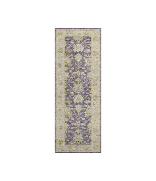 Dalyn Luxury Washable Hatay HY2 Eggplant 2'3" x 7'6" Runner Rug
