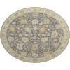 Dalyn Luxury Washable Hatay HY2 Gray 8' x 8' Round Rug