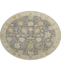 Dalyn Luxury Washable Hatay HY2 Gray 8' x 8' Round Rug