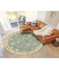 Dalyn Luxury Washable Hatay HY2 Teal 8' x 8' Round Rug