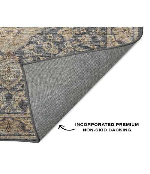 Dalyn Luxury Washable Hatay HY3 Charcoal 2'6" x 3'10" Rug