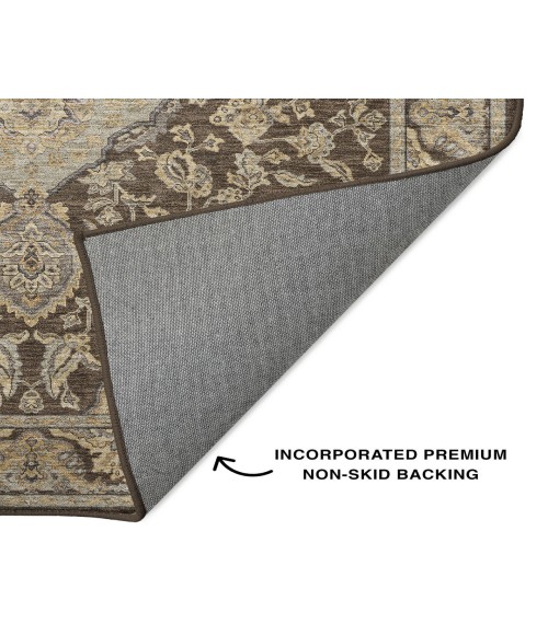 Dalyn Luxury Washable Hatay HY3 Chocolate 1'8" x 2'6" Rug