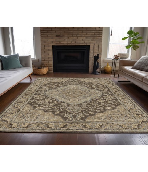 Dalyn Luxury Washable Hatay HY3 Chocolate 3' x 5' Rug