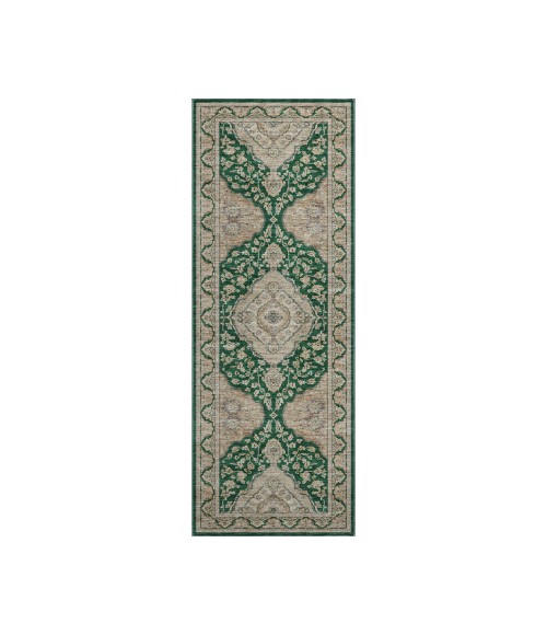 Dalyn Luxury Washable Hatay HY3 Emerald 2'3" x 7'6" Runner Rug