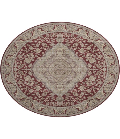 Dalyn Luxury Washable Hatay HY3 Garnet 8' x 8' Round Rug
