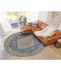 Dalyn Luxury Washable Hatay HY3 Navy 8' x 8' Round Rug