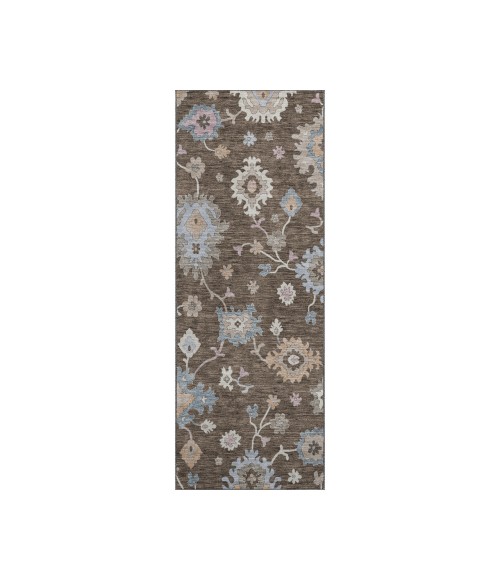Dalyn Luxury Washable Hatay HY4 Chocolate 2'3" x 7'6" Runner Rug