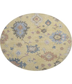 Dalyn Luxury Washable Hatay HY4 Gold 8' x 8' Round Rug