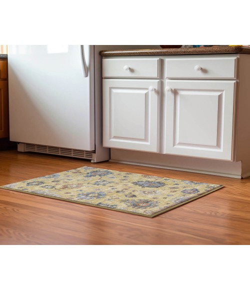 Dalyn Luxury Washable Hatay HY4 Gold 1'8" x 2'6" Rug