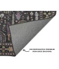 Dalyn Luxury Washable Hatay HY5 Black 2'3" x 7'6" Runner Rug