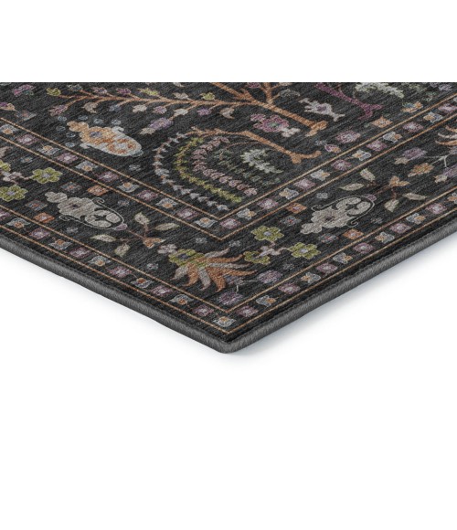 Dalyn Luxury Washable Hatay HY5 Black 2'3" x 7'6" Runner Rug