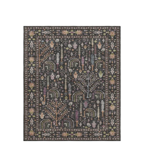 Dalyn Luxury Washable Hatay HY5 Black 5' x 7'6" Rug
