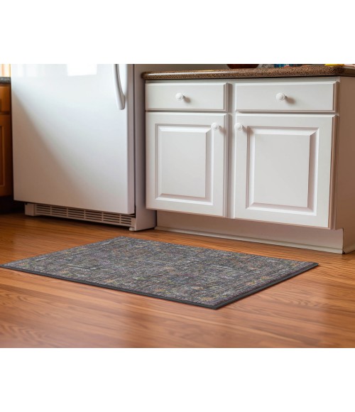 Dalyn Luxury Washable Hatay HY5 Gray 1'8" x 2'6" Rug