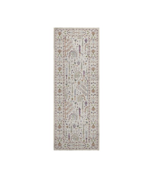 Dalyn Luxury Washable Hatay HY5 Ivory 2'3" x 7'6" Runner Rug
