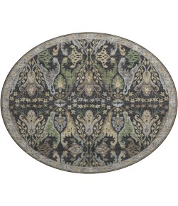 Dalyn Luxury Washable Hatay HY6 Black 8' x 8' Round Rug